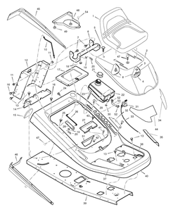 Chassis And Hood Diagram and Parts List for 309006X50C  Briggs and Stratton Lawn Tractor